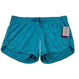 Women’s Colosseum Athletic Shorts Size XL Soft Terry Aqua Blue NWT